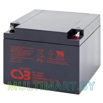 Аккумулятор для ИБП CSB Battery GP12260 (12В/26 А·ч)